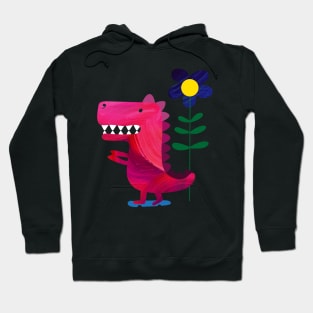 Dinosaur on skateboard Hoodie